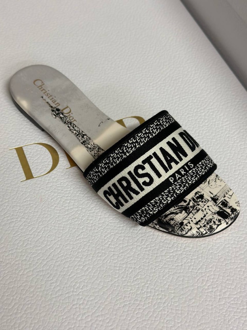 DIOR Slides front view - Women's luxury Shoes