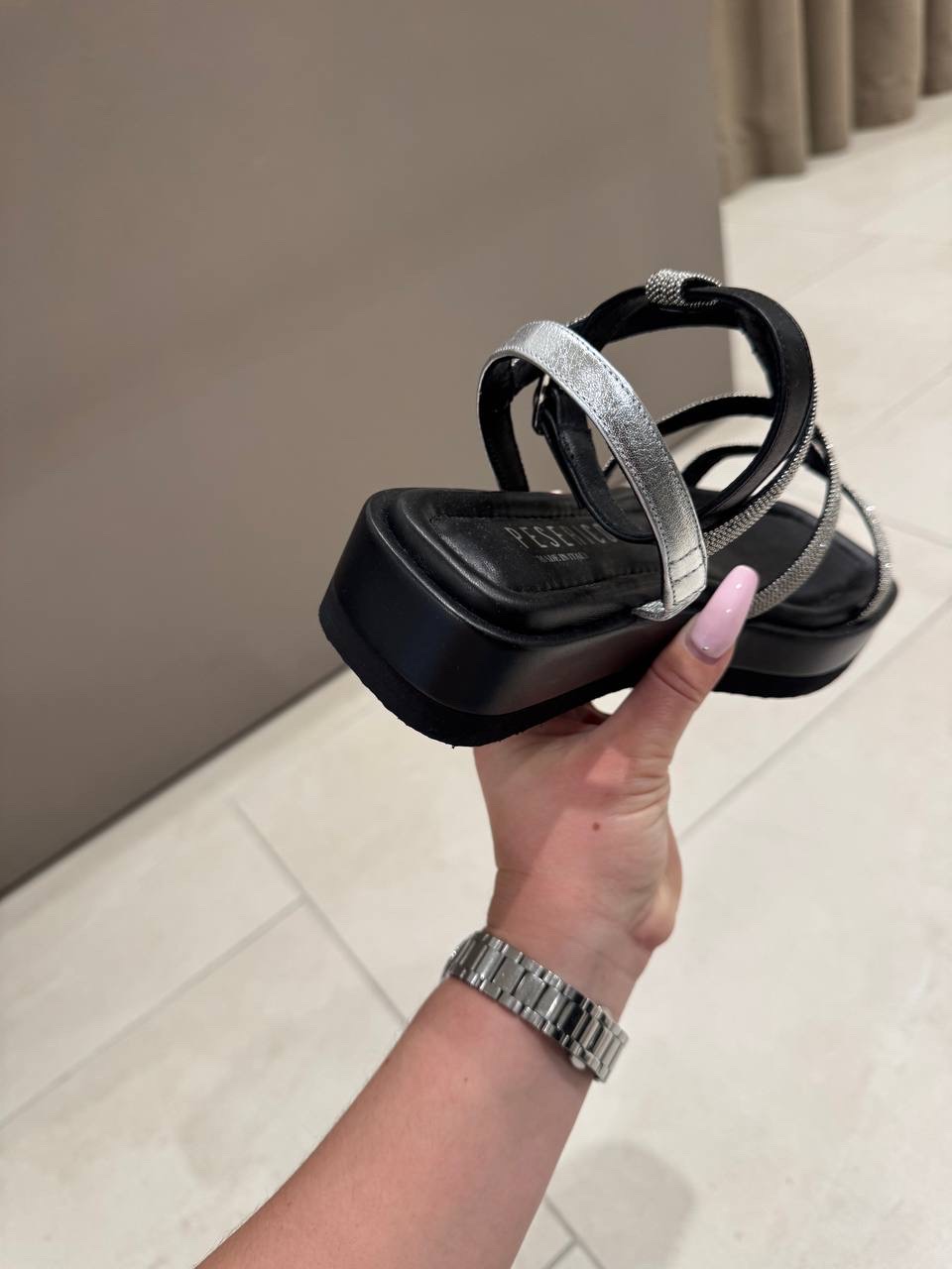 PESERICO Sandals side view - Women's luxury Shoes