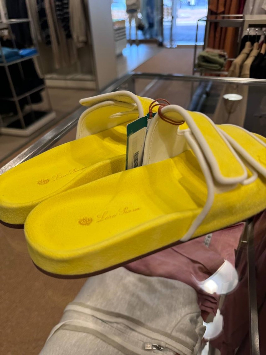 LORO PIANA Slides side view - Women's luxury Shoes