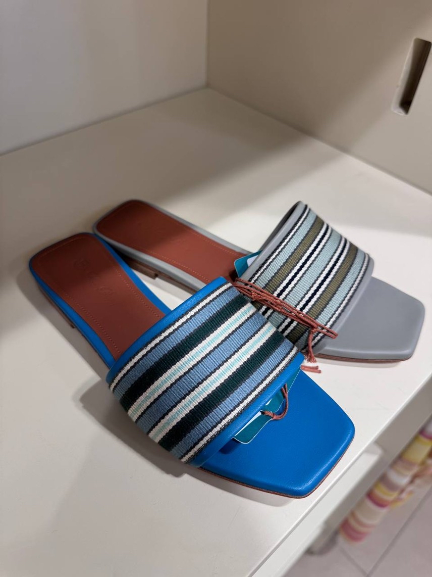 LORO PIANA Slides side view - Women's luxury Shoes