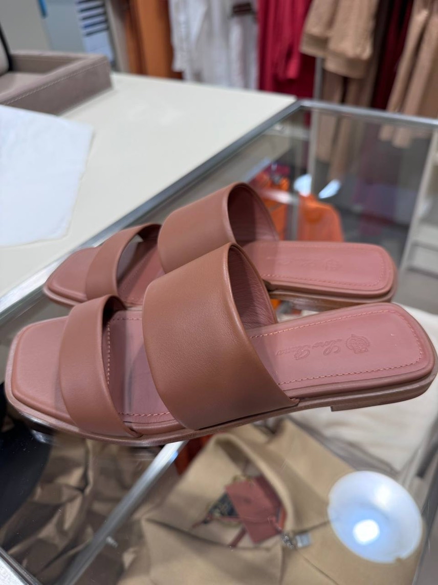 LORO PIANA Slides side view - Women's luxury Shoes