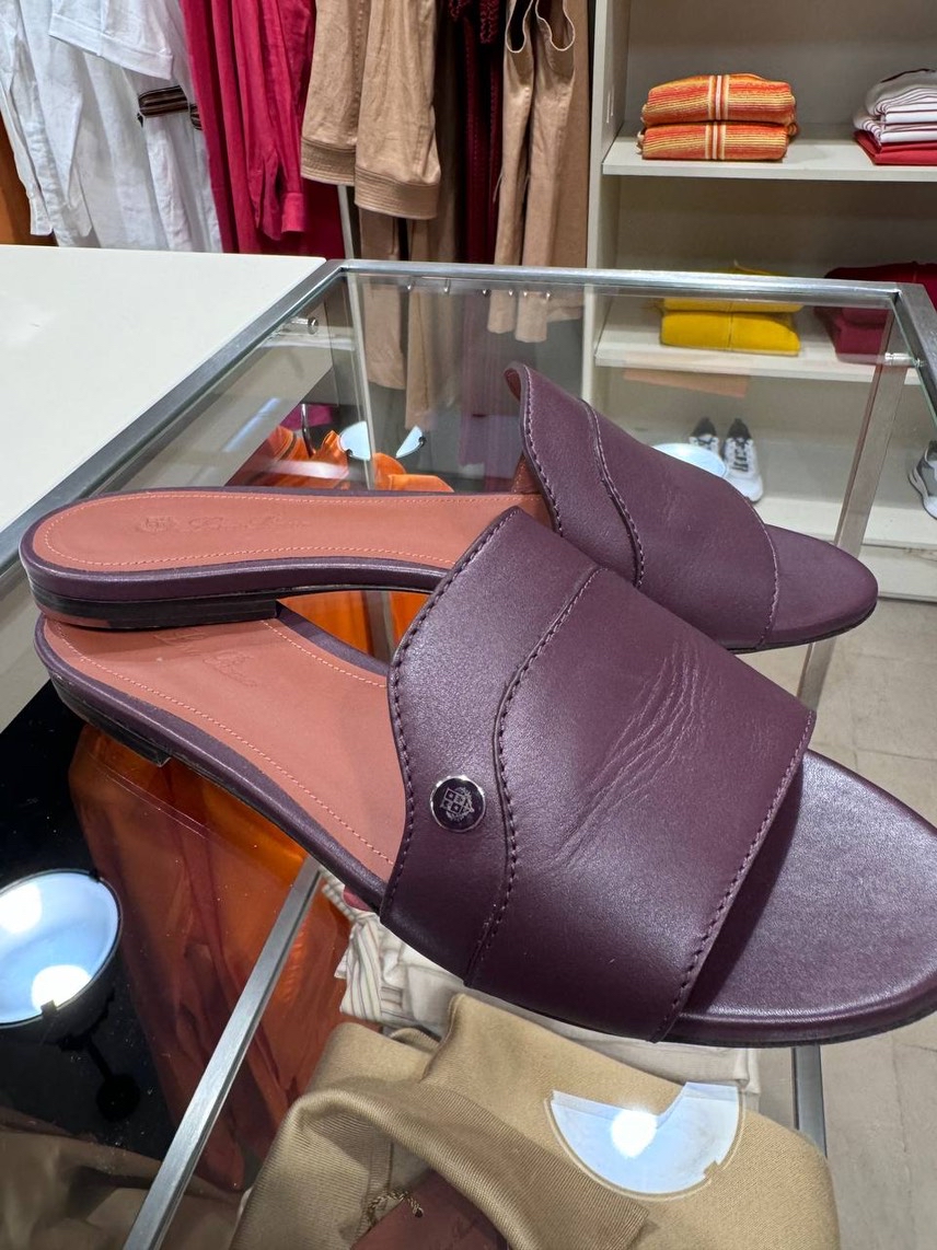 LORO PIANA Slides side view - Women's luxury Shoes