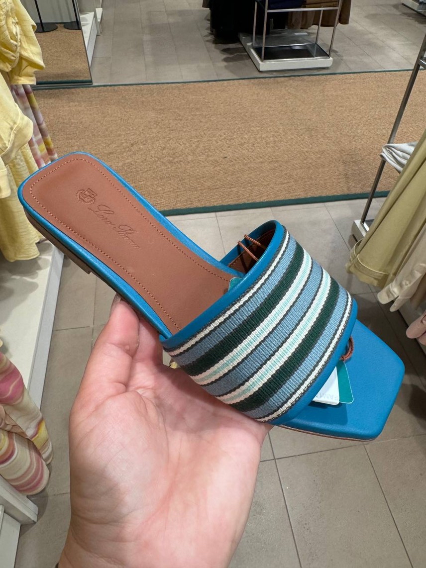 LORO PIANA Slides side view - Women's luxury Shoes