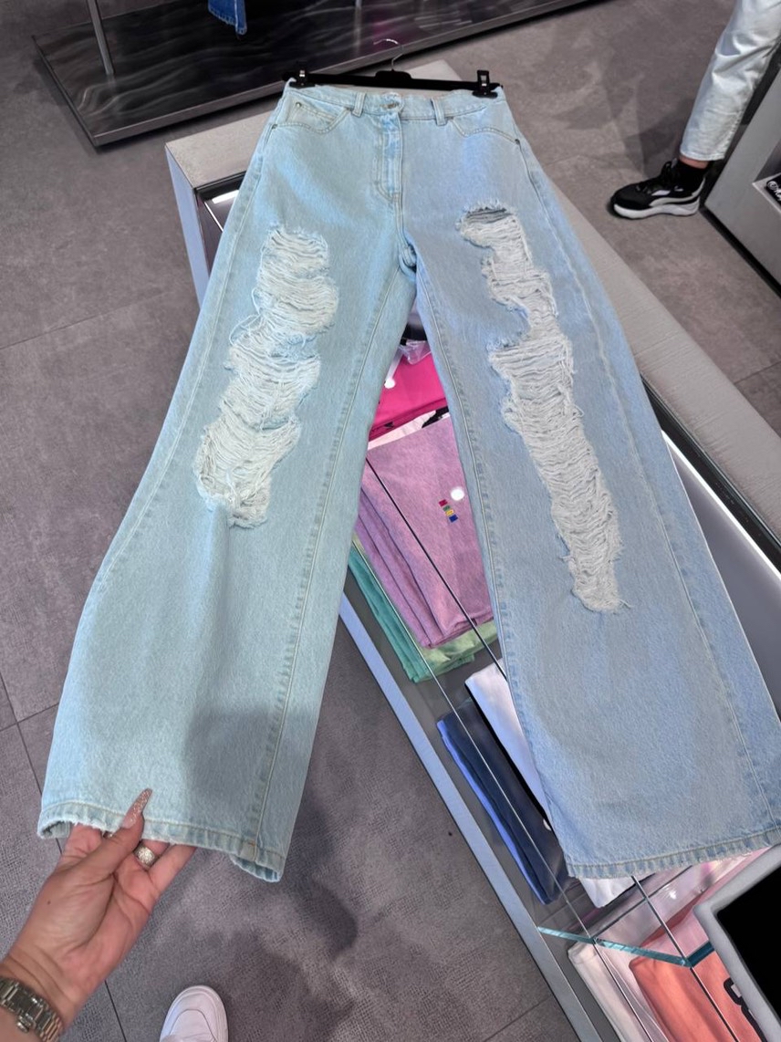 MSGM Denim front view - Women's luxury Clothes
