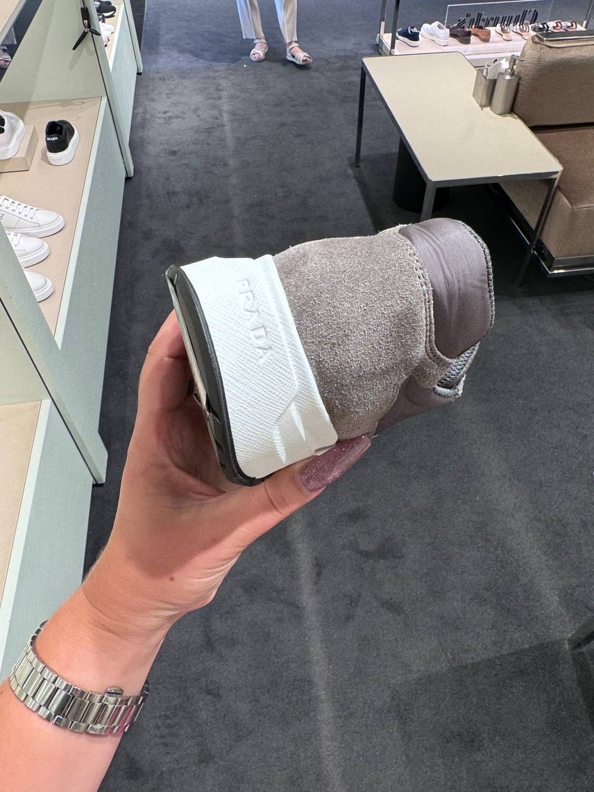 PRADA Sneakers side view - Women's luxury Shoes