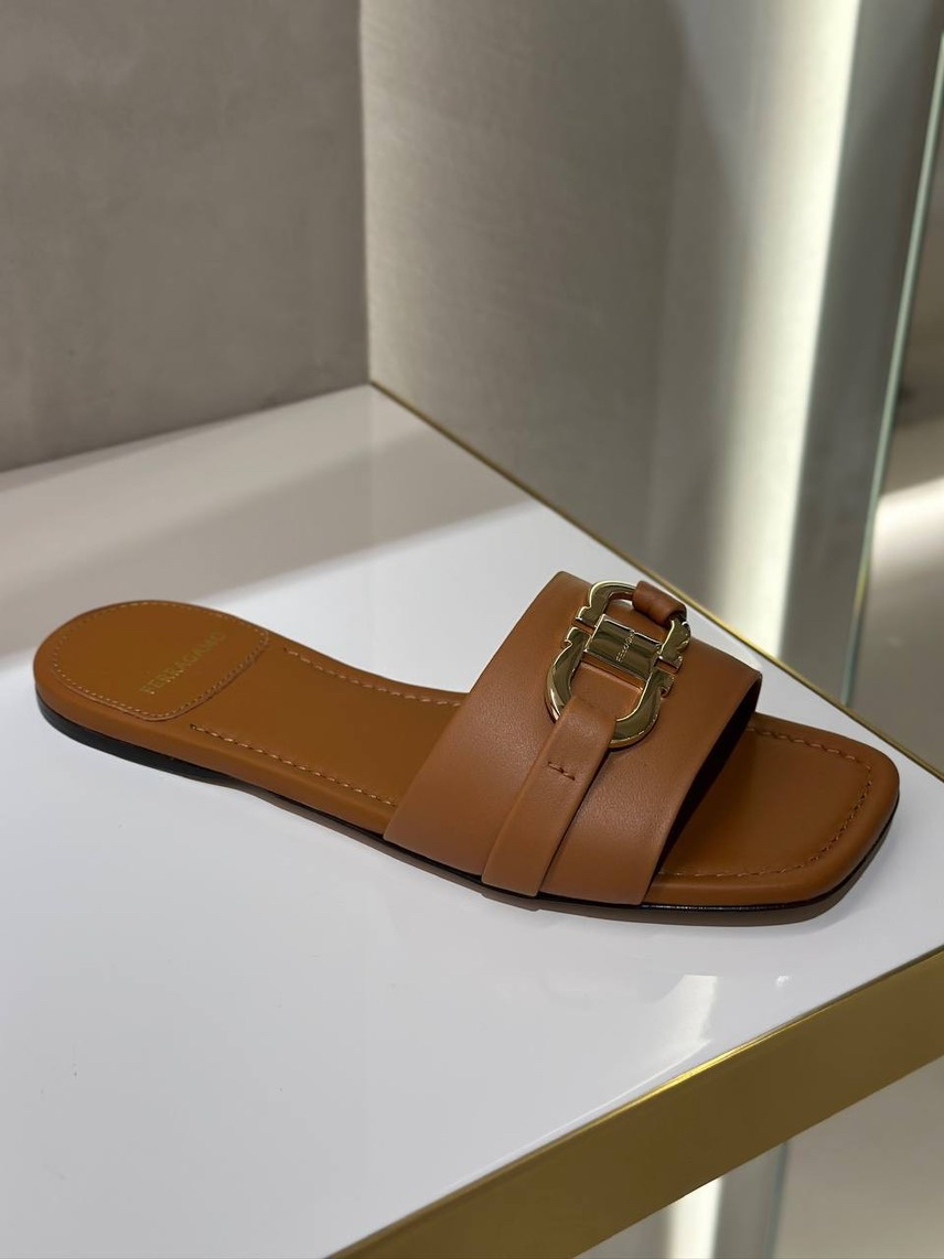 SALVATORE FERRAGAMO Slides front view - Women's luxury Shoes