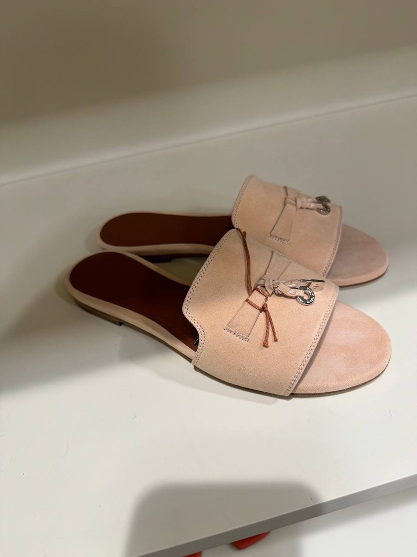 LORO PIANA Slides front view - Women's luxury Shoes