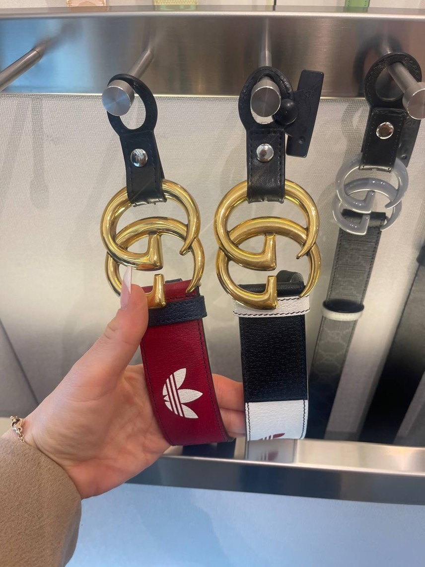 GUCCI X ADIDAS Belts front view - Men's luxury Accessories