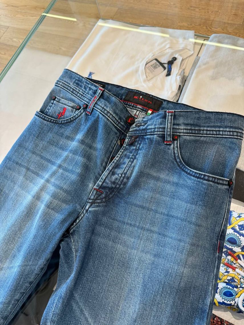 KITON Denim side view - Men's luxury Clothes
