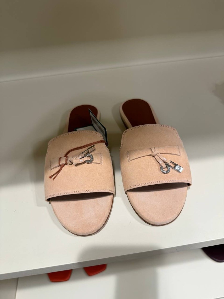 LORO PIANA Slides side view - Women's luxury Shoes