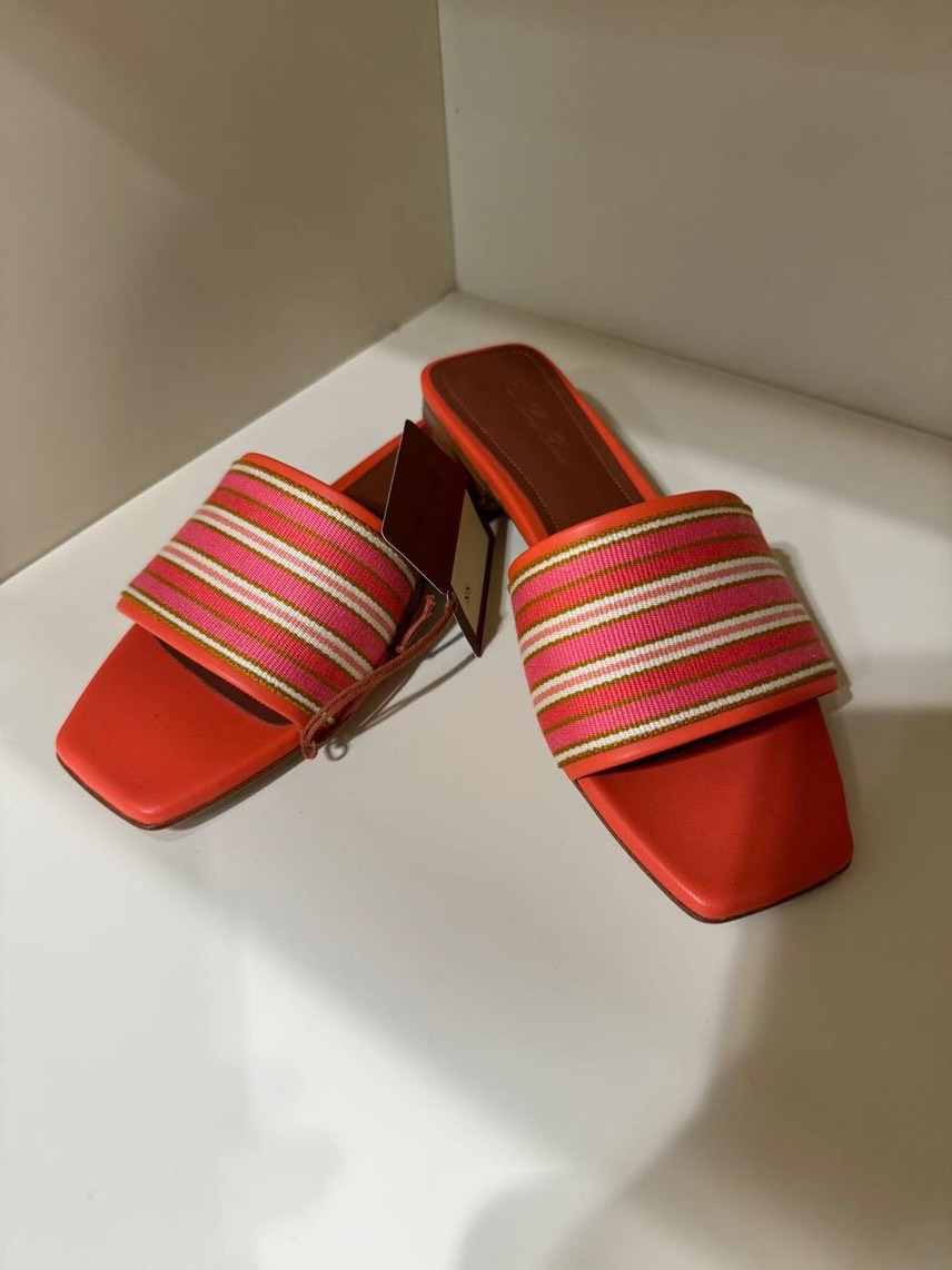 LORO PIANA Slides front view - Women's luxury Shoes