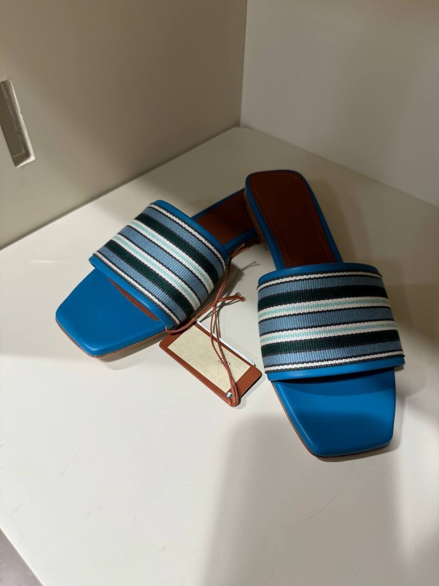 LORO PIANA Slides front view - Women's luxury Shoes