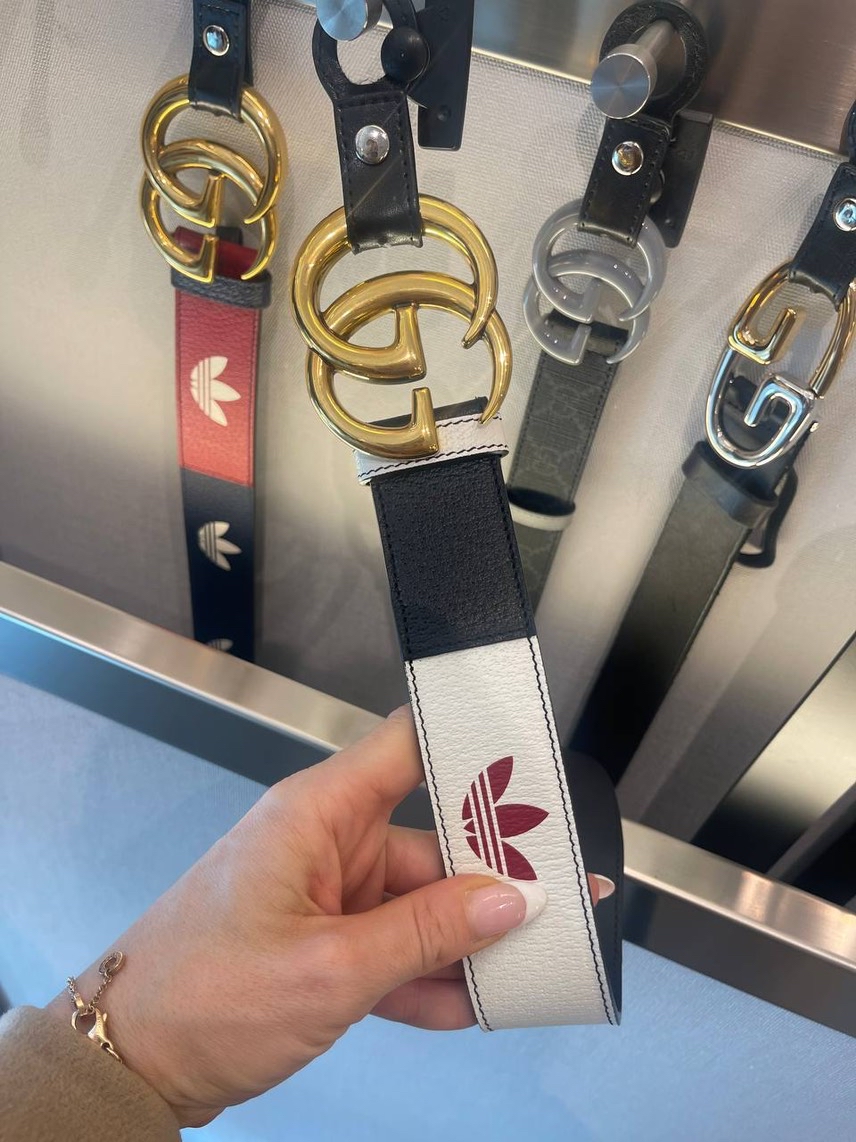 GUCCI X ADIDAS Belts side view - Men's luxury Accessories
