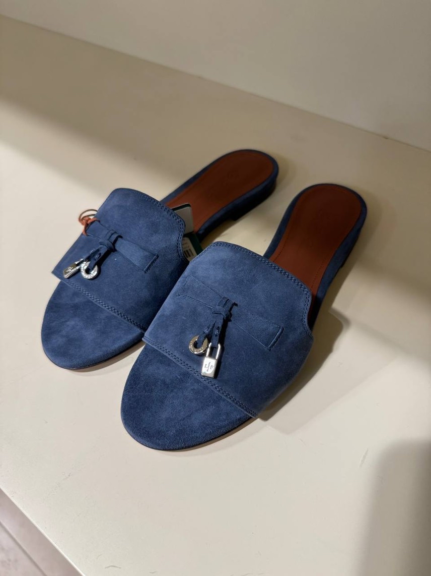 LORO PIANA Slides front view - Women's luxury Shoes