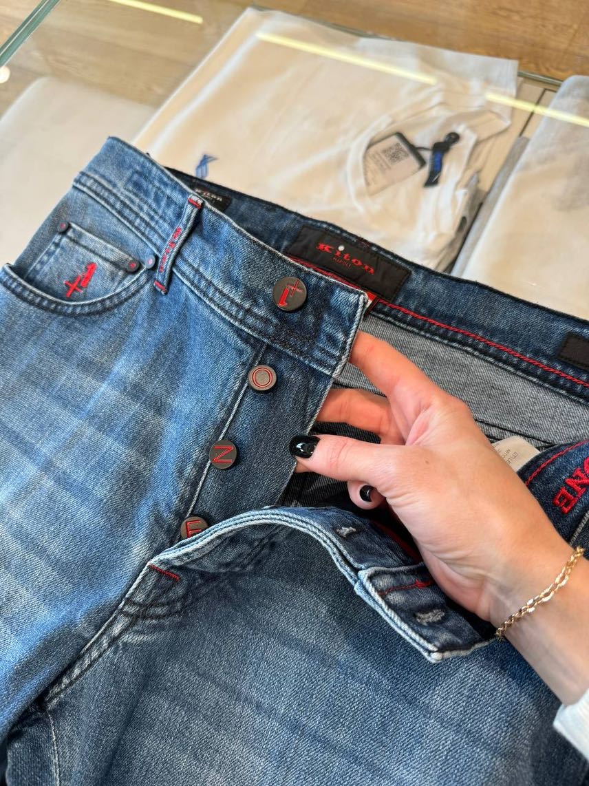 KITON Denim side view - Men's luxury Clothes