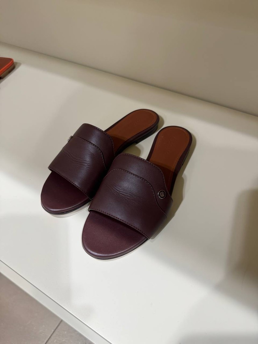 LORO PIANA Slides front view - Women's luxury Shoes