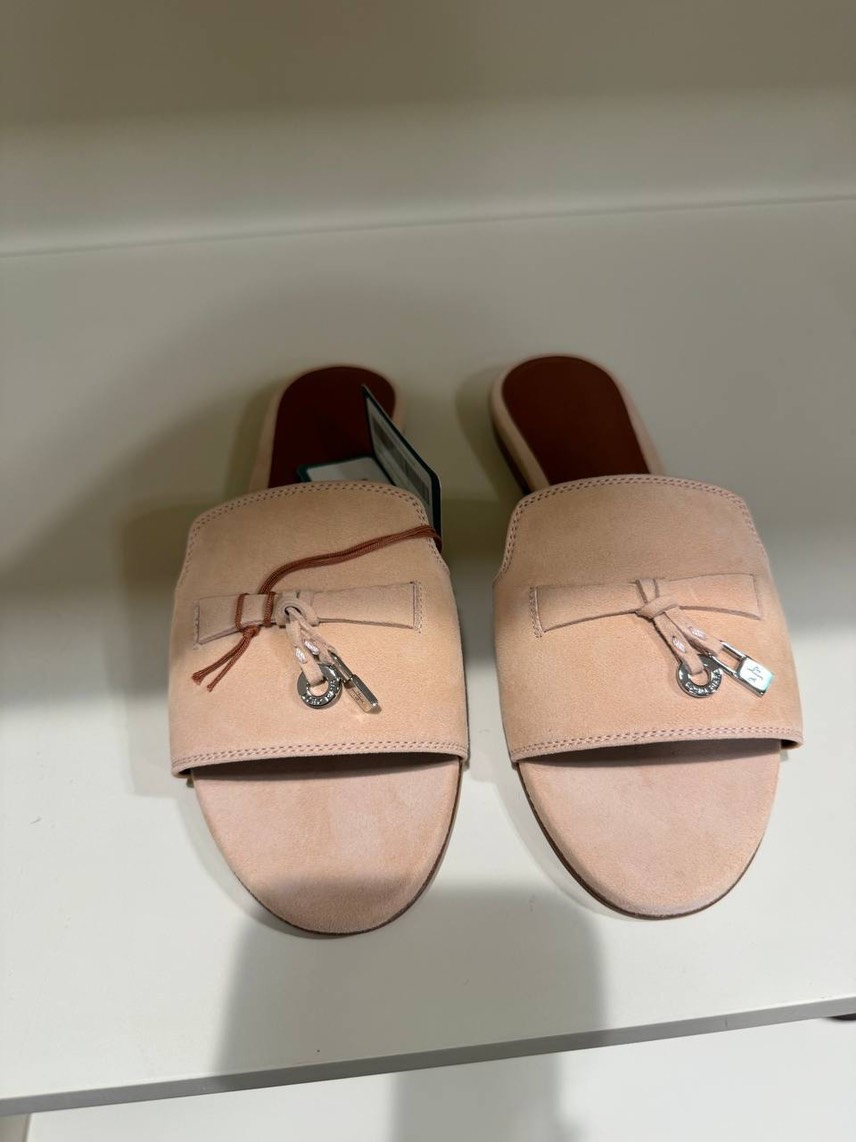 LORO PIANA Slides side view - Women's luxury Shoes