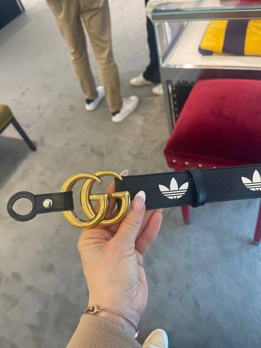 GUCCI X ADIDAS Belts side view - Men's luxury Accessories