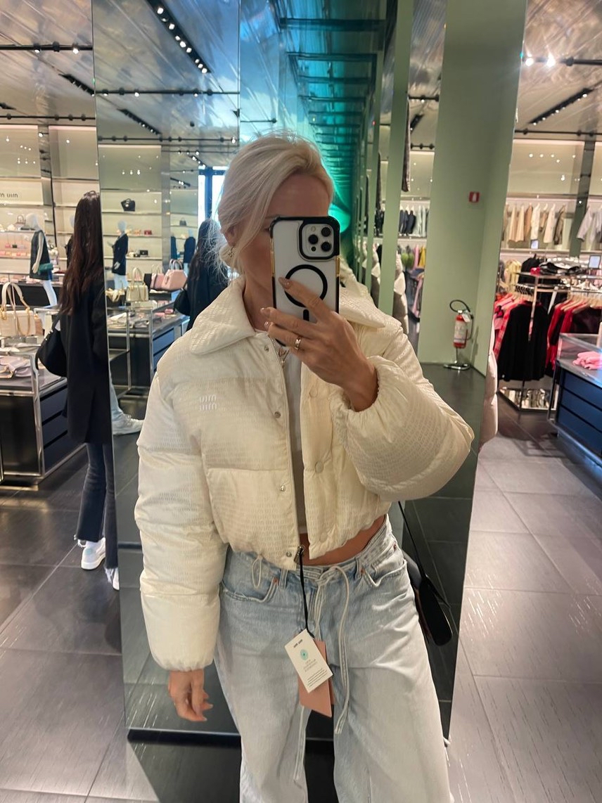 MIU MIU Down jacket side view - Women's luxury Clothes