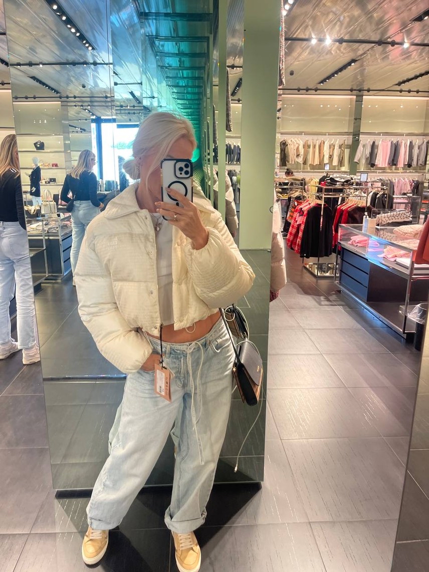 MIU MIU Down jacket side view - Women's luxury Clothes