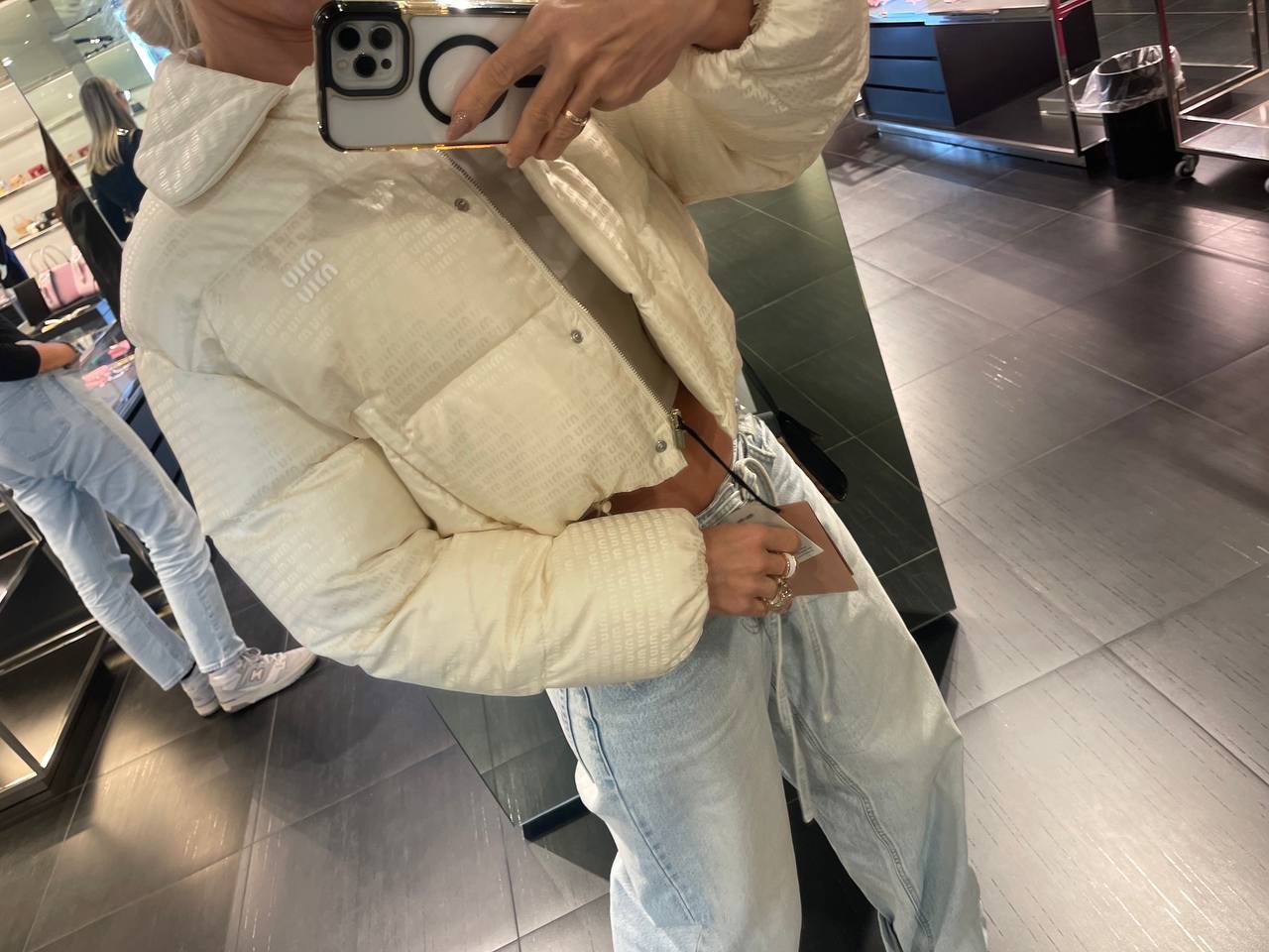 MIU MIU Down jacket side view - Women's luxury Clothes