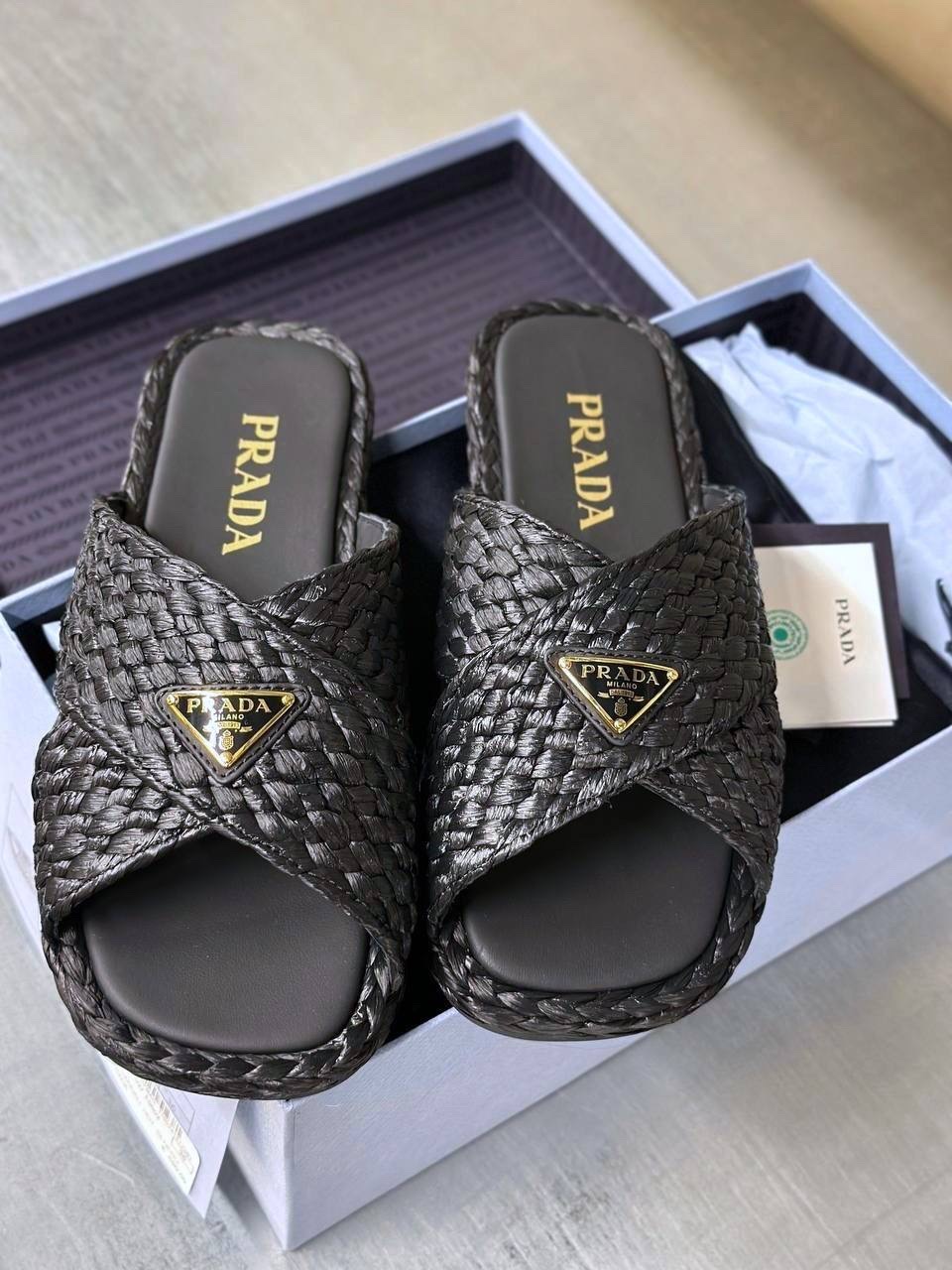 PRADA Slides front view - Women's luxury Shoes