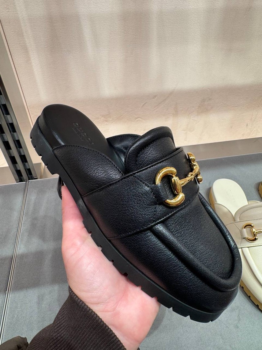 GUCCI Mules side view - Women's luxury Shoes