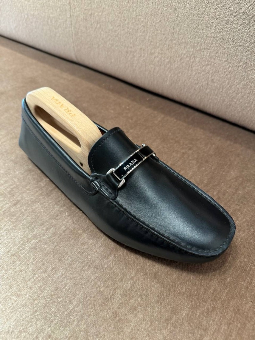 PRADA Moccasins front view - Men's luxury Shoes