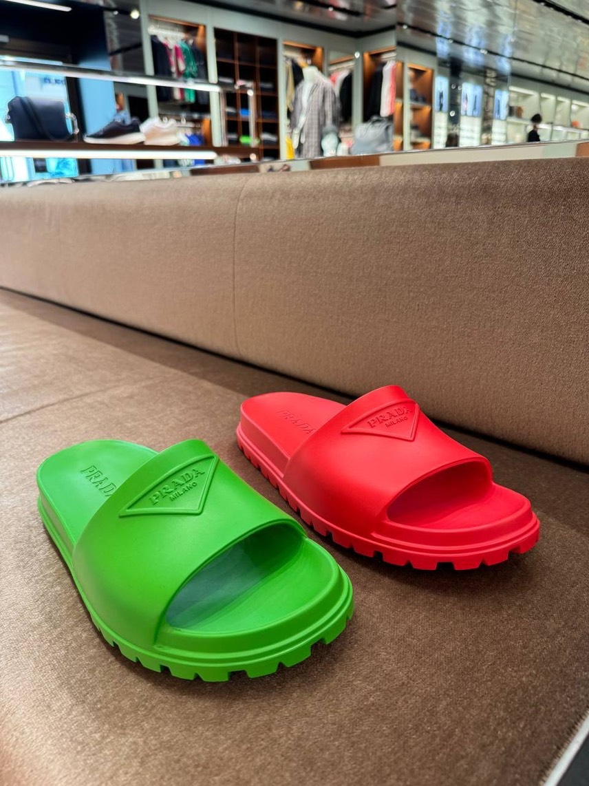 PRADA Slides front view - Men's luxury Shoes