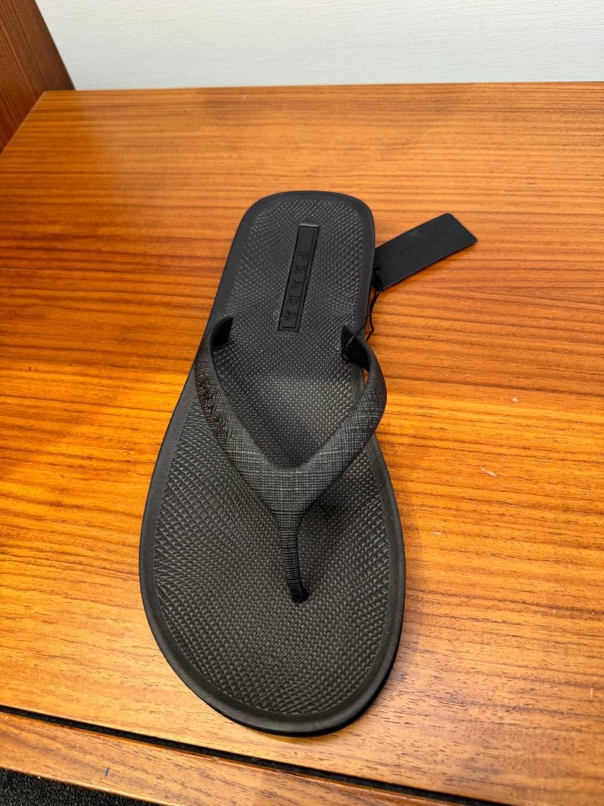 PRADA Slides side view - Men's luxury Shoes