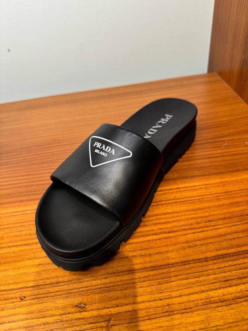 PRADA Slides side view - Men's luxury Shoes