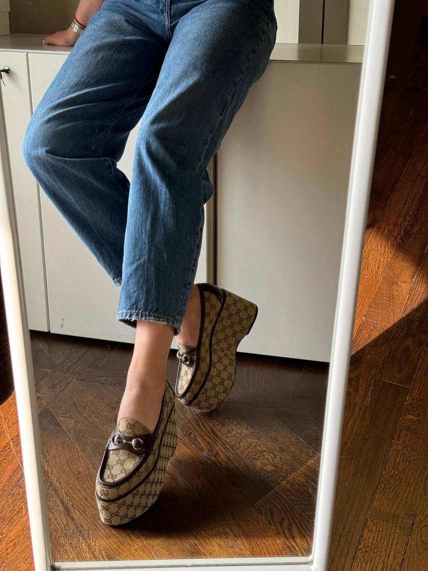 GUCCI Moccasins side view - Women's luxury Shoes
