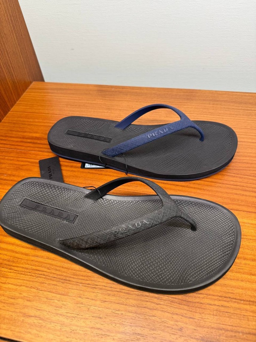PRADA Slides front view - Men's luxury Shoes
