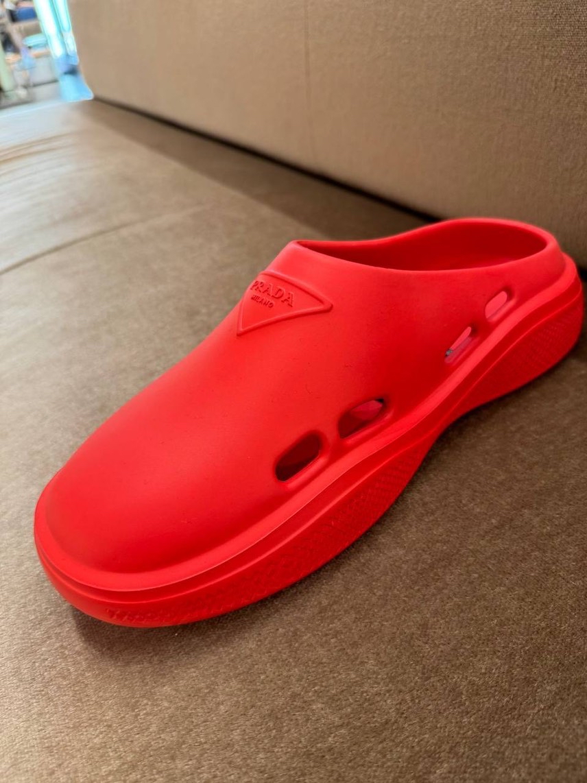 PRADA Slides side view - Men's luxury Shoes