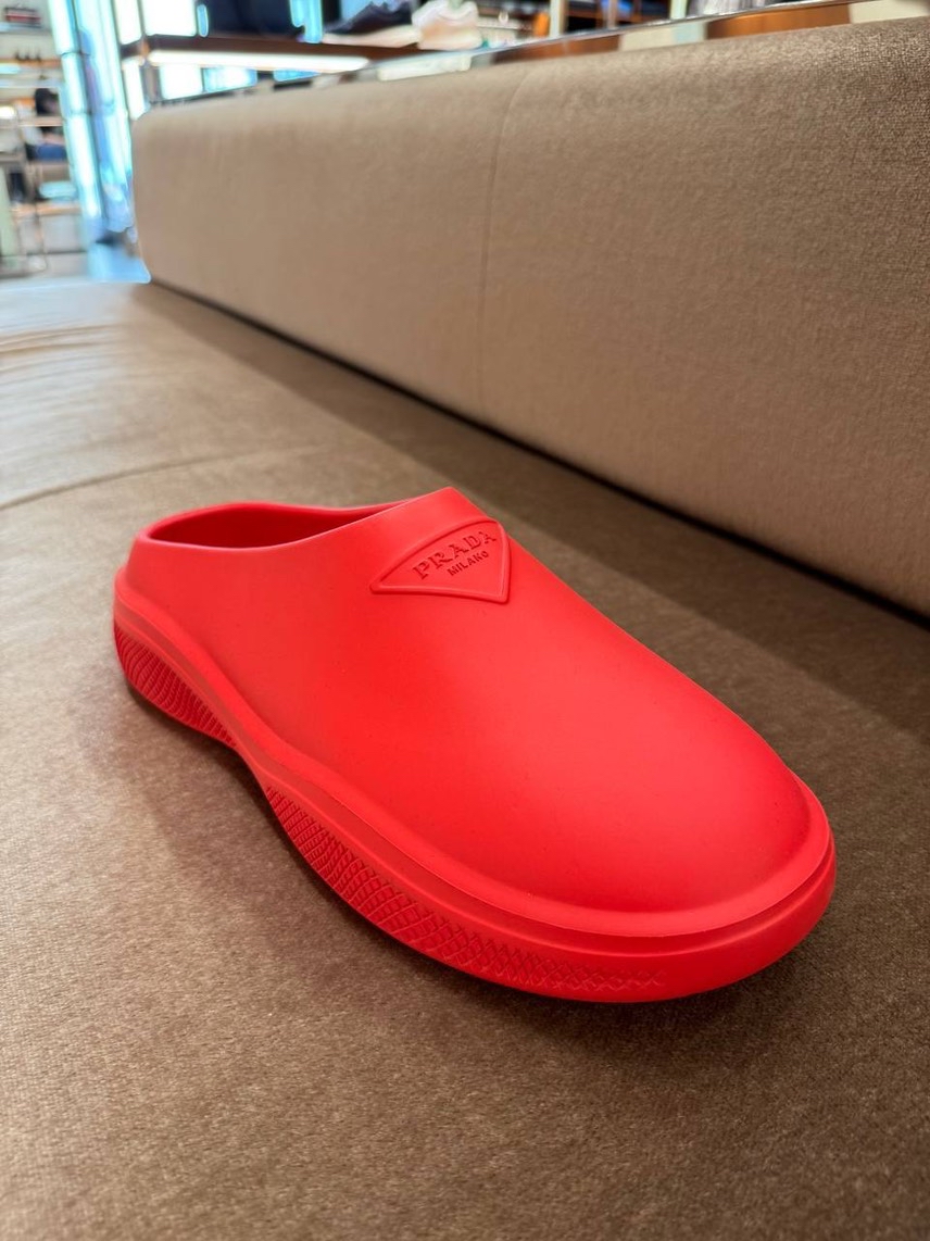 PRADA Slides front view - Men's luxury Shoes