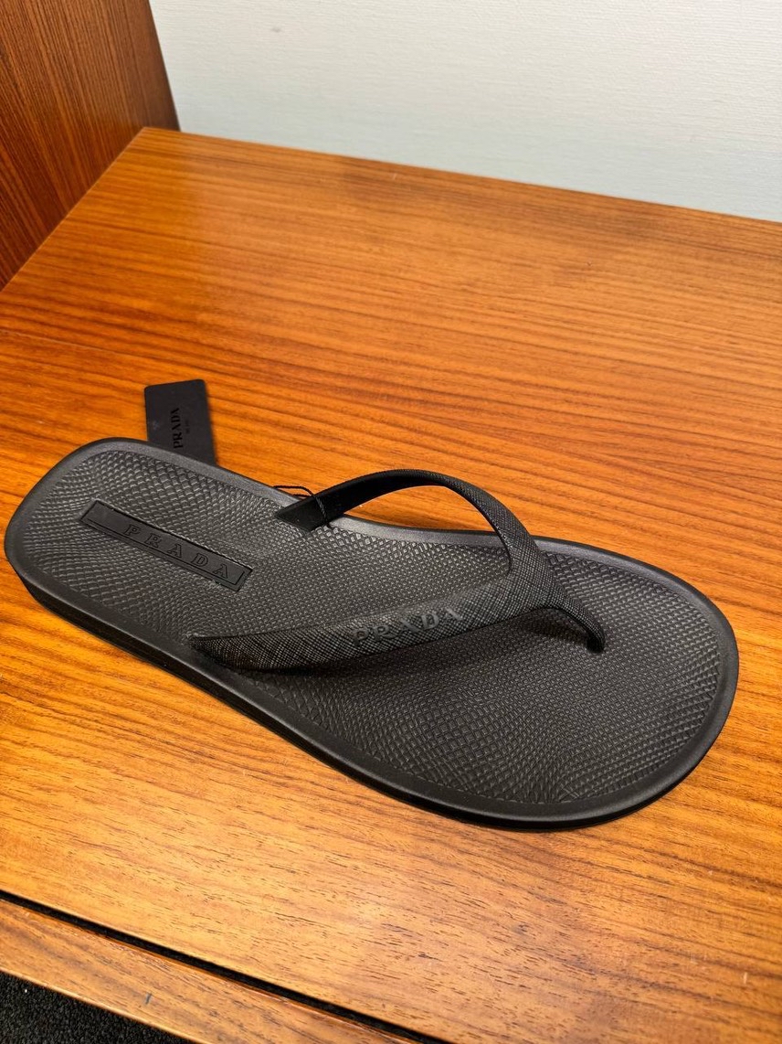 PRADA Slides side view - Men's luxury Shoes