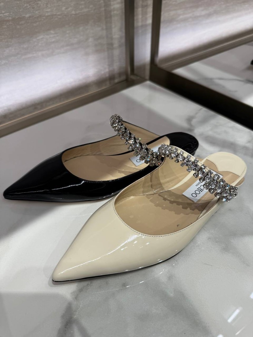 JIMMY CHOO Slides side view - Women's luxury Shoes