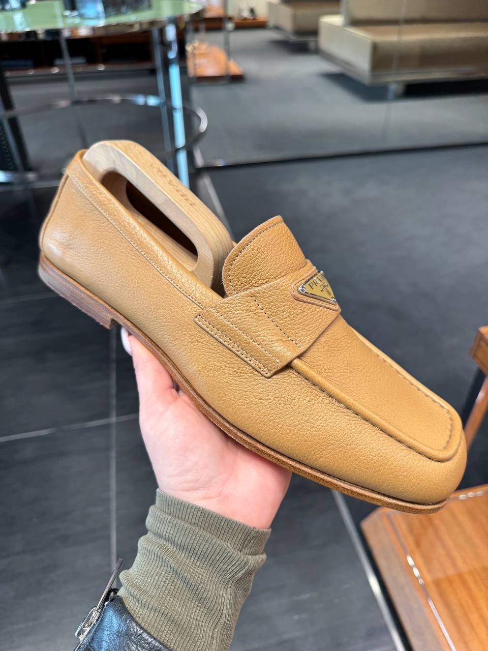PRADA Loafers front view - Men's luxury Shoes