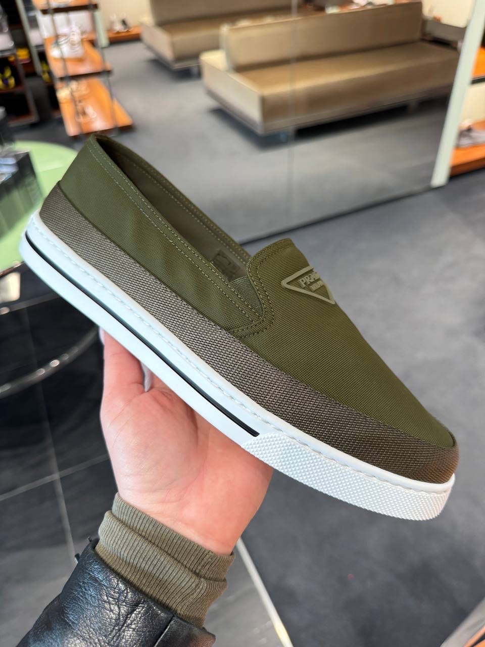 PRADA Moccasins front view - Men's luxury Shoes