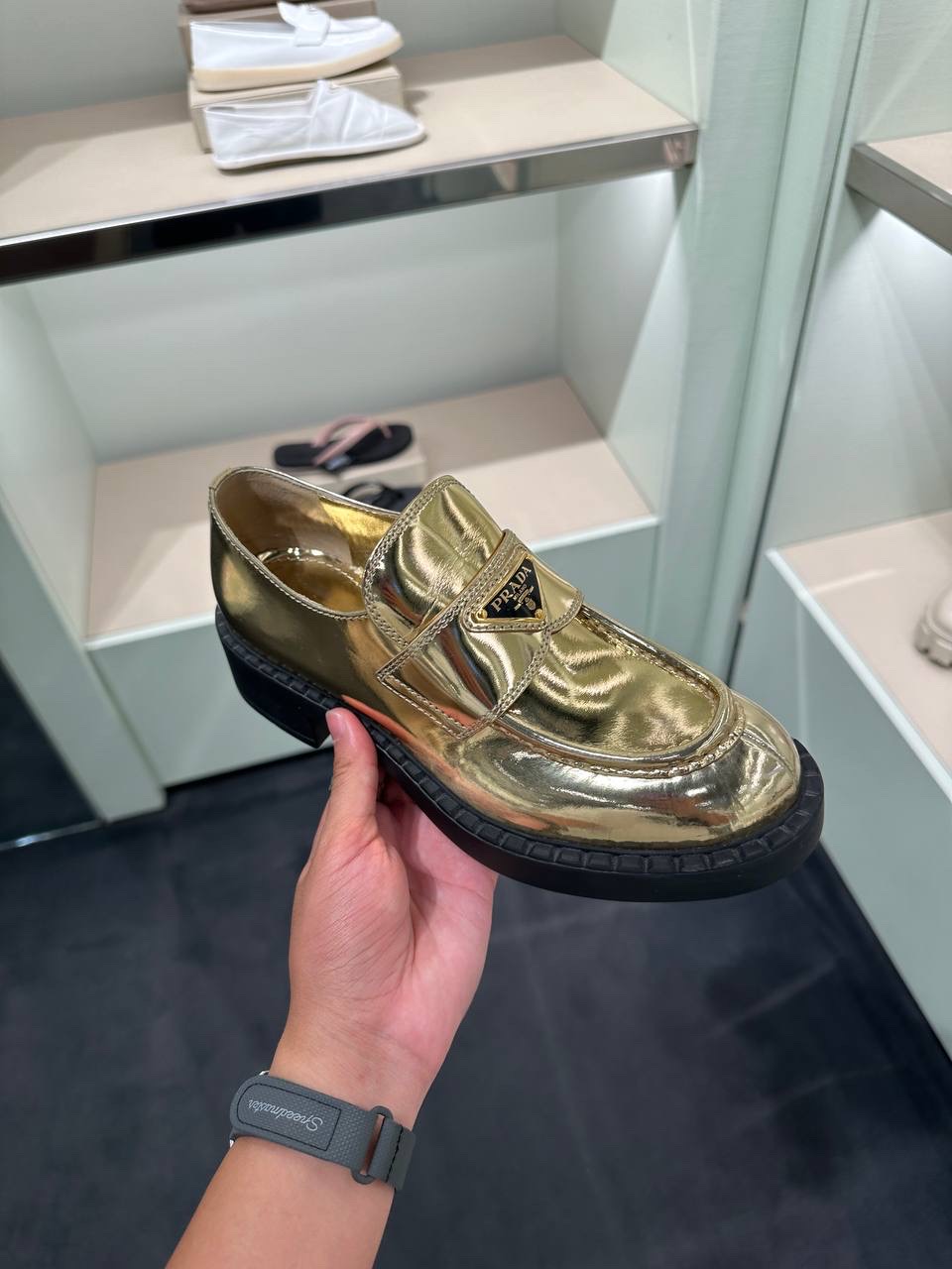 PRADA Loafers side view - Women luxury Shoes