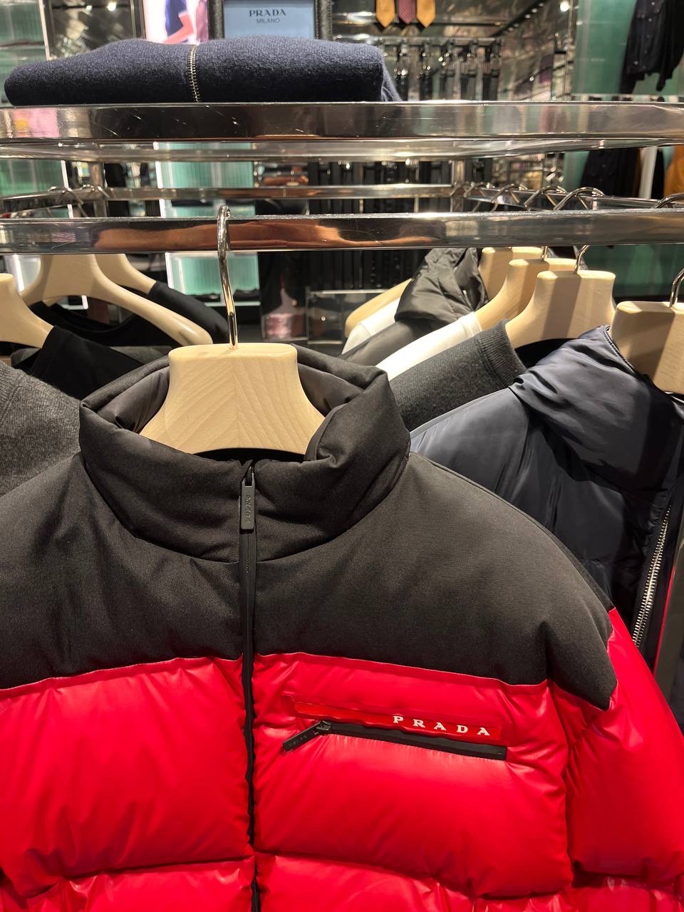 PRADA Down jacket side view - Men luxury Clothes