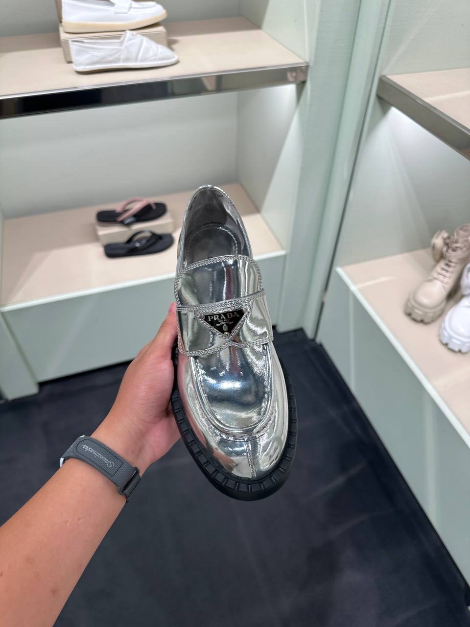 PRADA Loafers side view - Women luxury Shoes