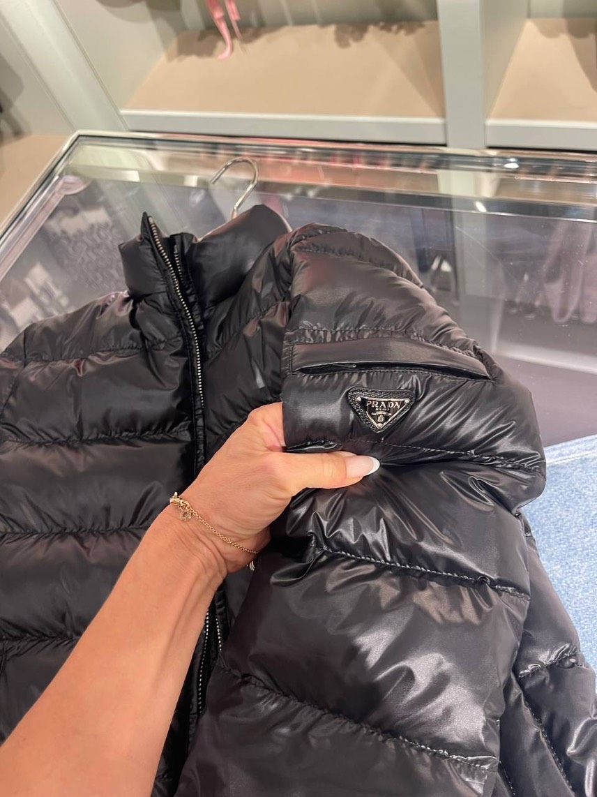 PRADA Down jacket side view - Women's luxury Clothes