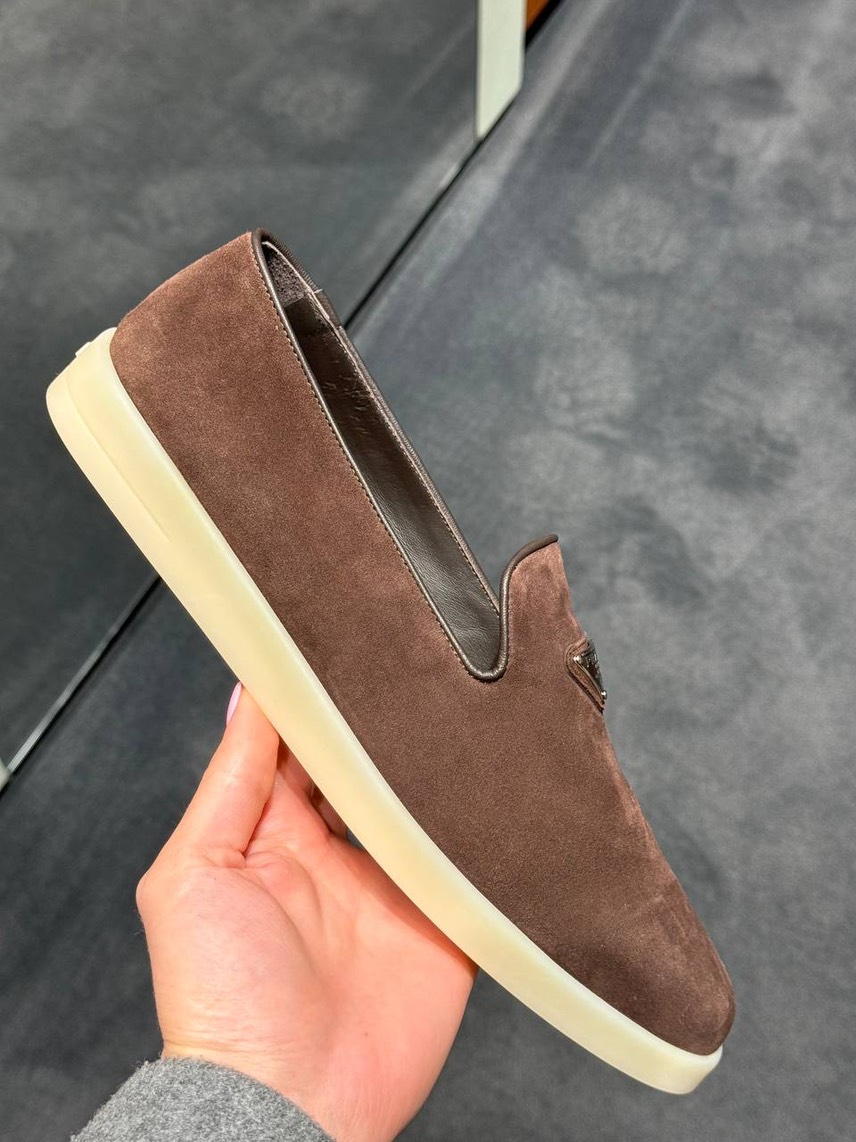 PRADA Moccasins side view - Men's luxury Shoes