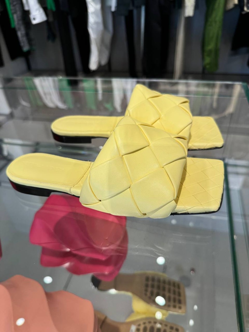 BOTTEGA VENETA Slides front view - Women's luxury Shoes