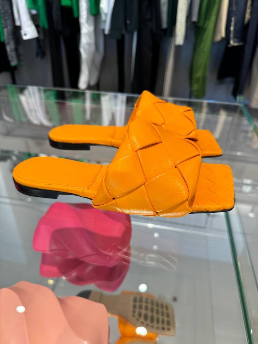 BOTTEGA VENETA Slides front view - Women's luxury Shoes