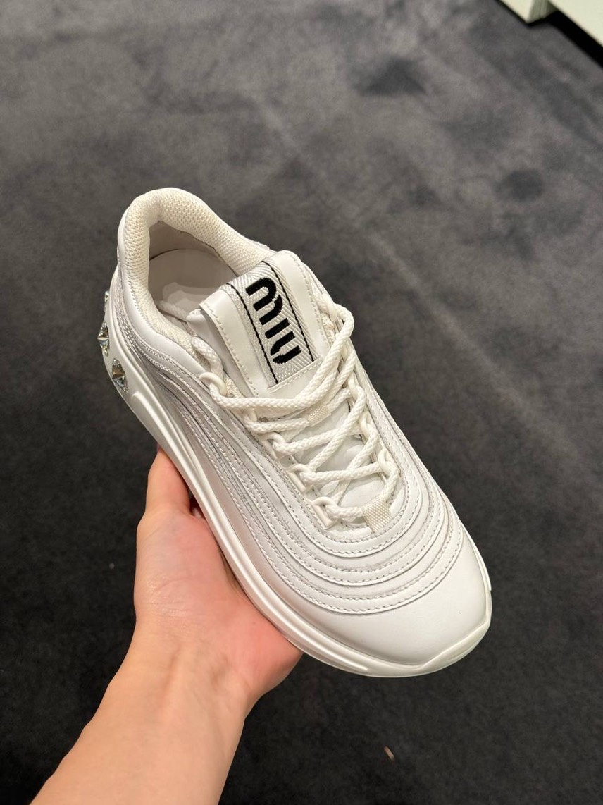 MIU MIU Sneakers side view - Women's luxury Shoes