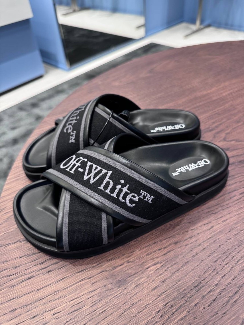 OFF-WHITE Slides side view - Women's luxury Shoes