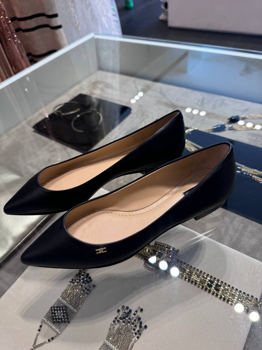 ELISABETTA FRANCHI Ballerinas front view - Women's luxury Shoes