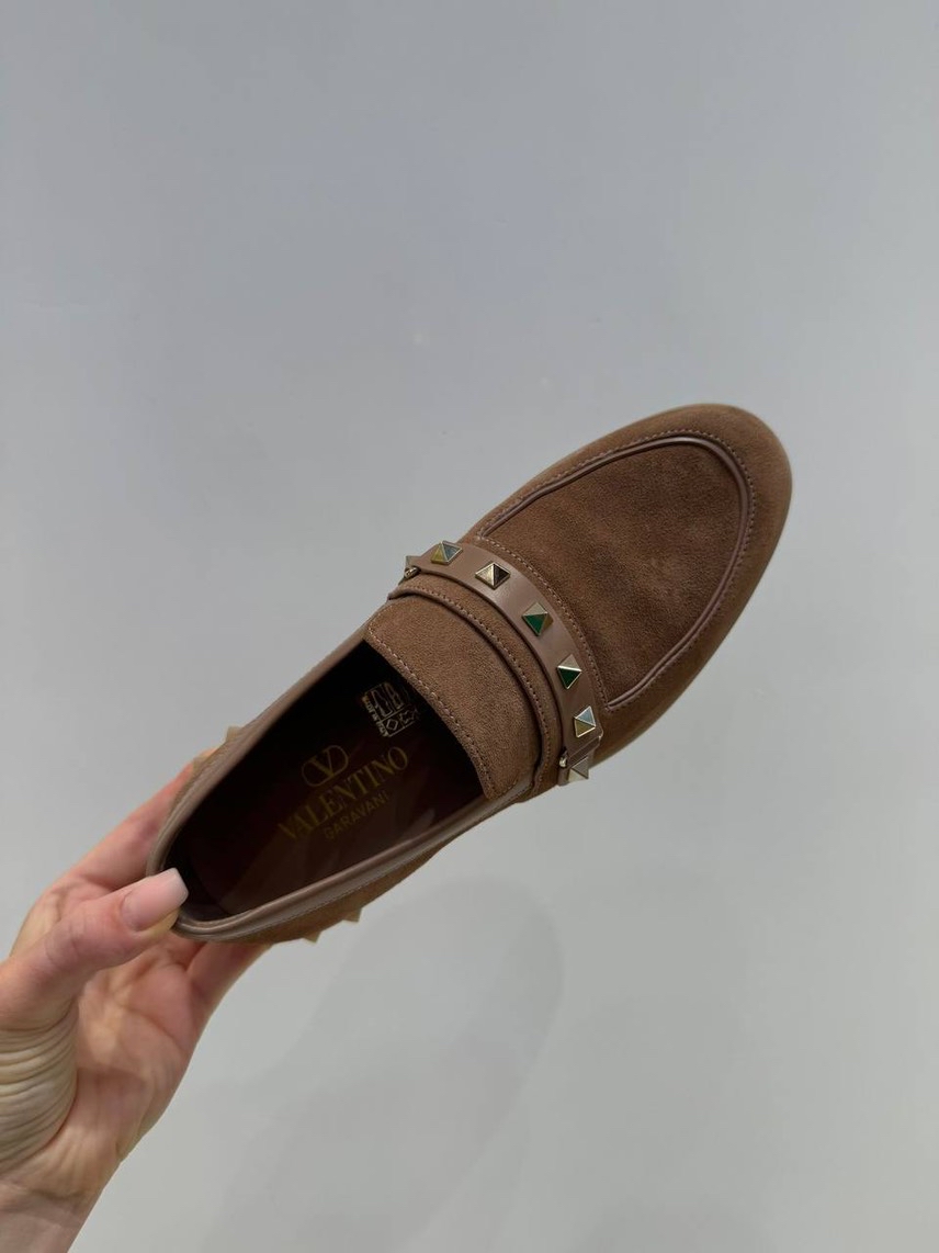 VALENTINO GARAVANI Moccasins side view - Women's luxury Shoes